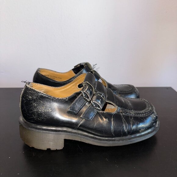 Vintage Dr. Martens Mary Jane Double Strap Buckle Grunge 90s England UK 4 US 6 - Picture 2 of 11